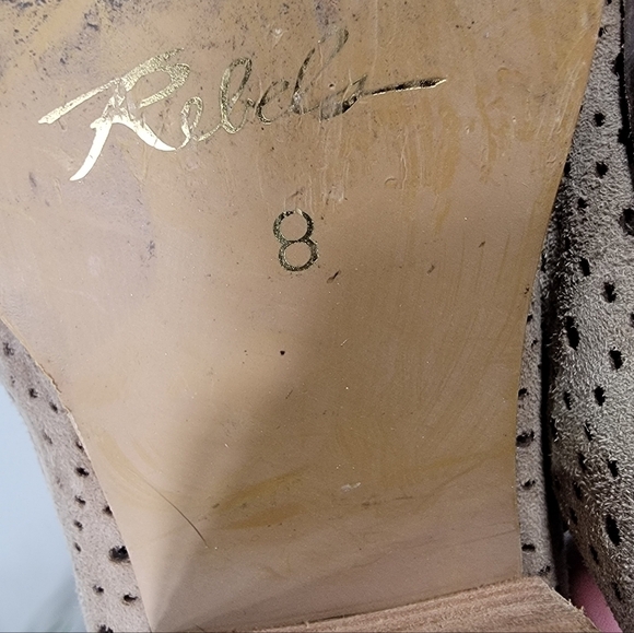 Rebels Western Heeled Booties Mules Slip on Size 8 - Picture 16 of 17